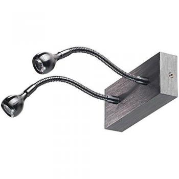 LED Schwanenhals‑Bettleuchte (2 W) – Lunartec, Wandmontage