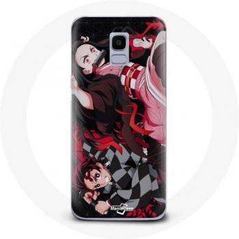 Maniacase Demon Slayer Tanjiro Nezuko Soft Black Case for Samsung Galaxy J6 2018