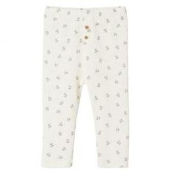 Bébé Legging Maille Beige Côtelée