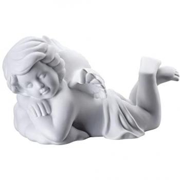 Rosenthal Dekofigur Engel träumend gross weiss matt 14 cm