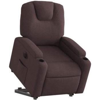 Fauteuil de Relaxation avec Fonction de Levage en Tissu Marron Foncé DEC028409