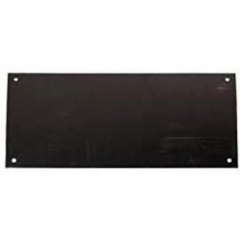 Plaque rectangulaire inox satinée 300 x 150 mm