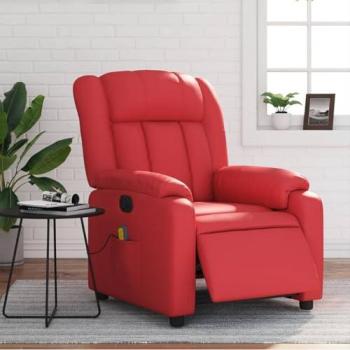Fauteuil de détente électrique, couleur rouge, tissu similicuir – VidaXL