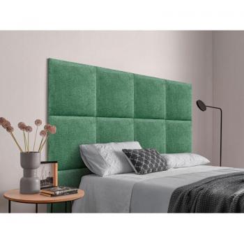 Cabecero Premium Verde – Lana Ecológica y Paneles Intercambiables de Lujo (150 cm)