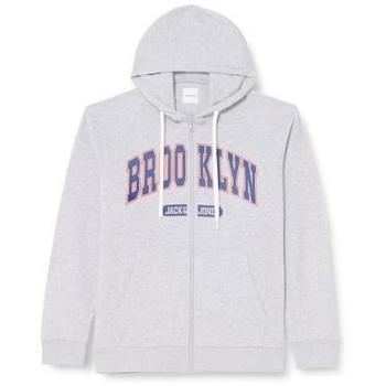 Sudadera con Cremallera para Hombre Jack & Jones 'Bradley Varsity' Gris