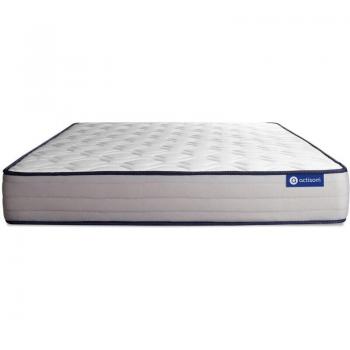 Actisom Luxe 130x190 – Colchón Blanco con Látex Premium y Viscoelástica