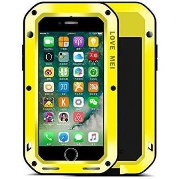 Fonrest Funda para iPhone 7 Plus, 5.5 Pulgadas, Love Mei Antichoque, Al Aire Libre, Tarea Pesada, Híbrido Aluminio, Metal, Armadura, Antipolvo, Carcasa con Vidrio Templado