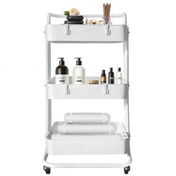 Carrello di Organizzazione 3 ripiani Bianco