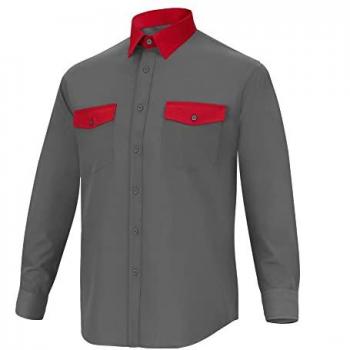 Camisa Cargo Manga Larga Color Gris, T46, Ref. P19GR