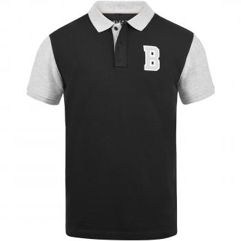 Blend Puyol Herren T-Shirt mit Polokragen, Größe:L, Farbe:Phantom Grey