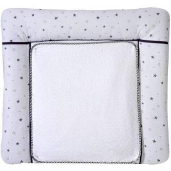 Schardt Materasso Fasciatoio con Rivestimento Spugnoso Removibile, 80 x 75 cm, in Diversi Colori e Motivi (Stellato Grigio Chiaro)