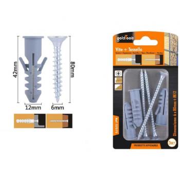Viti Croce 6x80mm con Tasselli M12 Fischer 57575