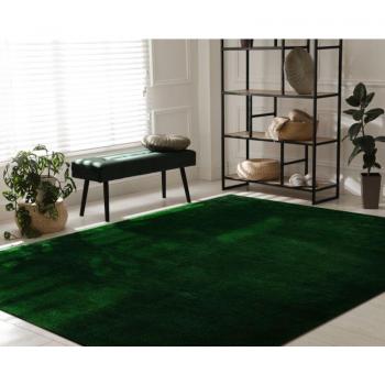 Tapis Effet Fourrure Vert 200 cm Carré