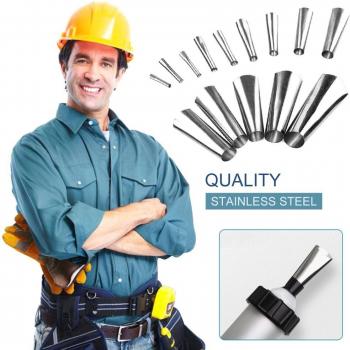 Reusable Caulking Nozzle Applicator, 14PCS Stainless Steel Sealant for Windows