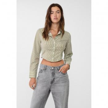 Kaki Short Camicia Basic M Stradivarius