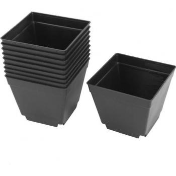 30 Pack 4-Inch Black Square Transplanting Pots