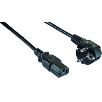 InLine® 16655L Netzkabel, Schutzkontakt gewinkelt auf Kaltgerätestecker C13, 7m