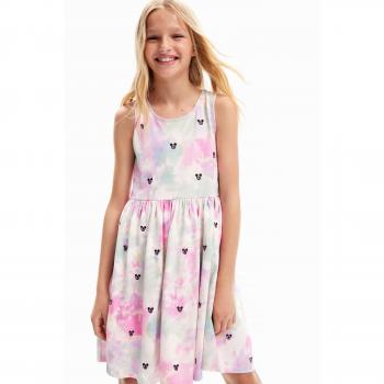 Kids Mickey Mouse Red Cotton Dress Desigual