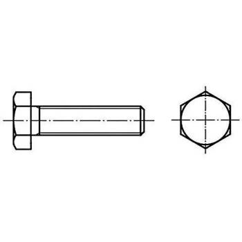 TOOLCRAFT Viti testa esagonale M3 8 mm Esagonale DIN 933 Acciaio inox A2 100 pz