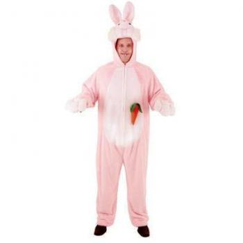 Rosa Hase Outfit mit Möhre für Damen