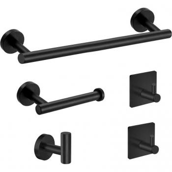 Matte Zwarte Compleetset Badkamer Accessoires
