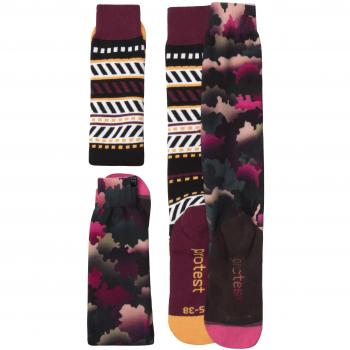 Protest Yoshi Swamped Calcetines de Snowboard para Mujer (EU 35-38 / US 5.5-7.5, Marron)