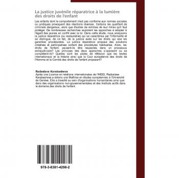 La Justice Juvénile Réparatrice À La Lumière Des Droits De L'enfant
