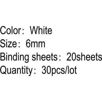 30Pcs A4 Rubber Ring Binder 21 Hole Loose-Leaf Notebook Binding System