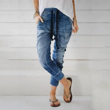 Taille élastique sarouel long pour femmes 3XL,