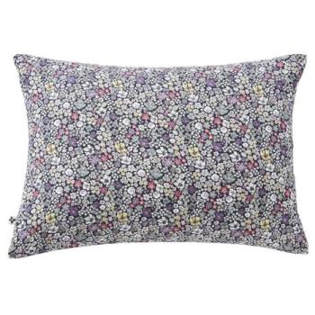 Taie de couette gaze florale bleu 50x70