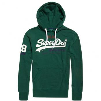 Superdry Herren Pullover Vintage Logo Lite Tri Hood, Bright Mid West Green, 2XL