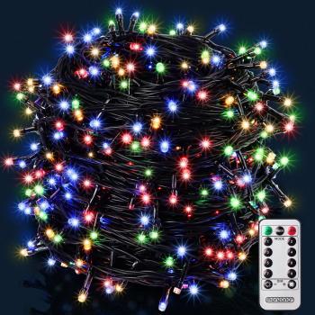 Catena di Luci Natale 200 LED colorato 20m con telecomando