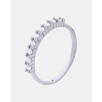 Bague raffinée argent 925, zircone, plaqué rhodium – Luxenter Reiva