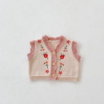 Cárdigan de Punto Bordo para Niños Pequeños de 0 a 2 Años, Cuello en V y Material de Algodón, Ideal para Otoño