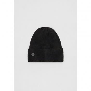 Stradivarius Black Cap with Ribbed Plate OS