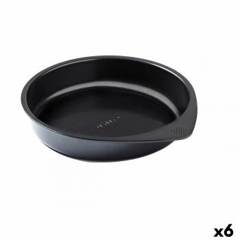 Pyrex Magic 20 cm Round Metal Baking Molds in Black – 6 Unit Set
