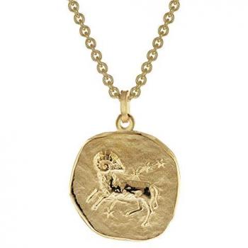 Sternzeichen Widder Herrenketten-Set Ø 20 mm – Gold/Silber