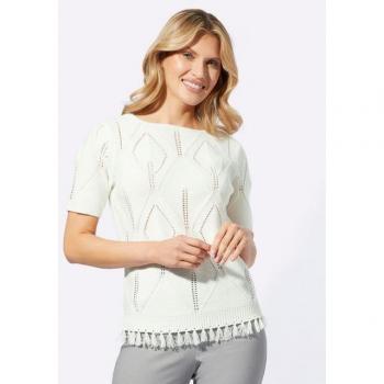 Classic Basics Ajour-Kurzarmpullover