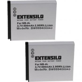 Pack d’appoint EX‑2x Batteries Canon Ixus 80IS