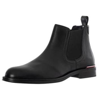 Tommy Hilfiger Chelsea Stiefeletten Core Rwb Hilfiger Lth FM0FM04806 Schwarz