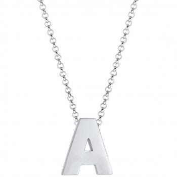 Elli „A“ Initialen Kette – Silber 925 ohne Stein, 45 cm