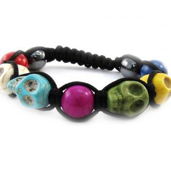 Braccialetto Tesori di Lily [J1318] – Creatore Shambhala “Testa di Morte” Multicolore