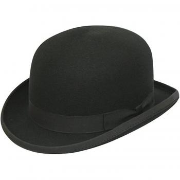 Mütze en laine noir uni – 100 % laine, forme ronde, tête ferme – Casquette à broche – Confectionné à la main