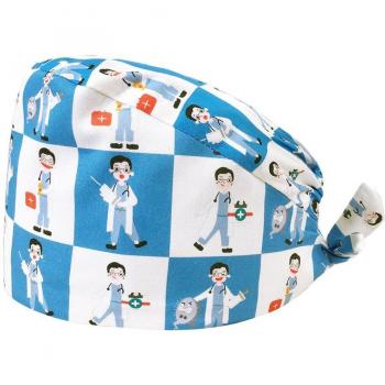 Cartoon Print Beauty Salon Cap