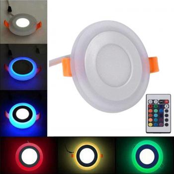 6W-24W RGB & White Recessed LED Downlight with Remote