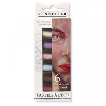 Retrato Piel Clara Pasteles Semisúaves – Mezcla 6 Colores