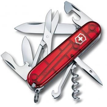 Victorinox Climber 1.3703.T Swiss Army Pocket Knife 14 Functions Red (transparent)