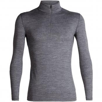 Icebreaker Männer 200 Oasis LS Half-Zip Shirt – Gritstone Hthr, L
