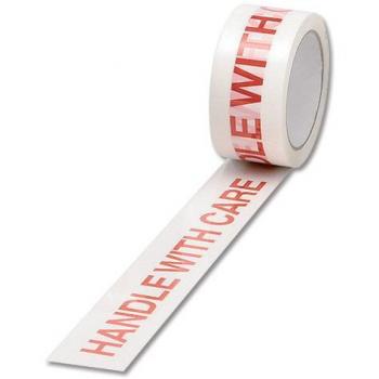 Red-White Printed Polypropylene Tape Handle, 50 mm × 66 m – 6 Pieces