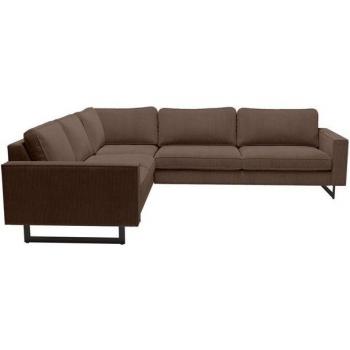 Pinto XXL Ecksofa mit langem Schenkel – Premium-Leder‑Chenille